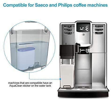 Coffee Water Filter Compatible with Philips Saeco AquaClean CA6903/10/00/01/22/47,Espresso Replacement Filters (4 Pack)