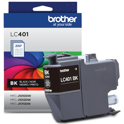Brother Genuine LC401BKS Standard-Yield Black Ink Cartridge
