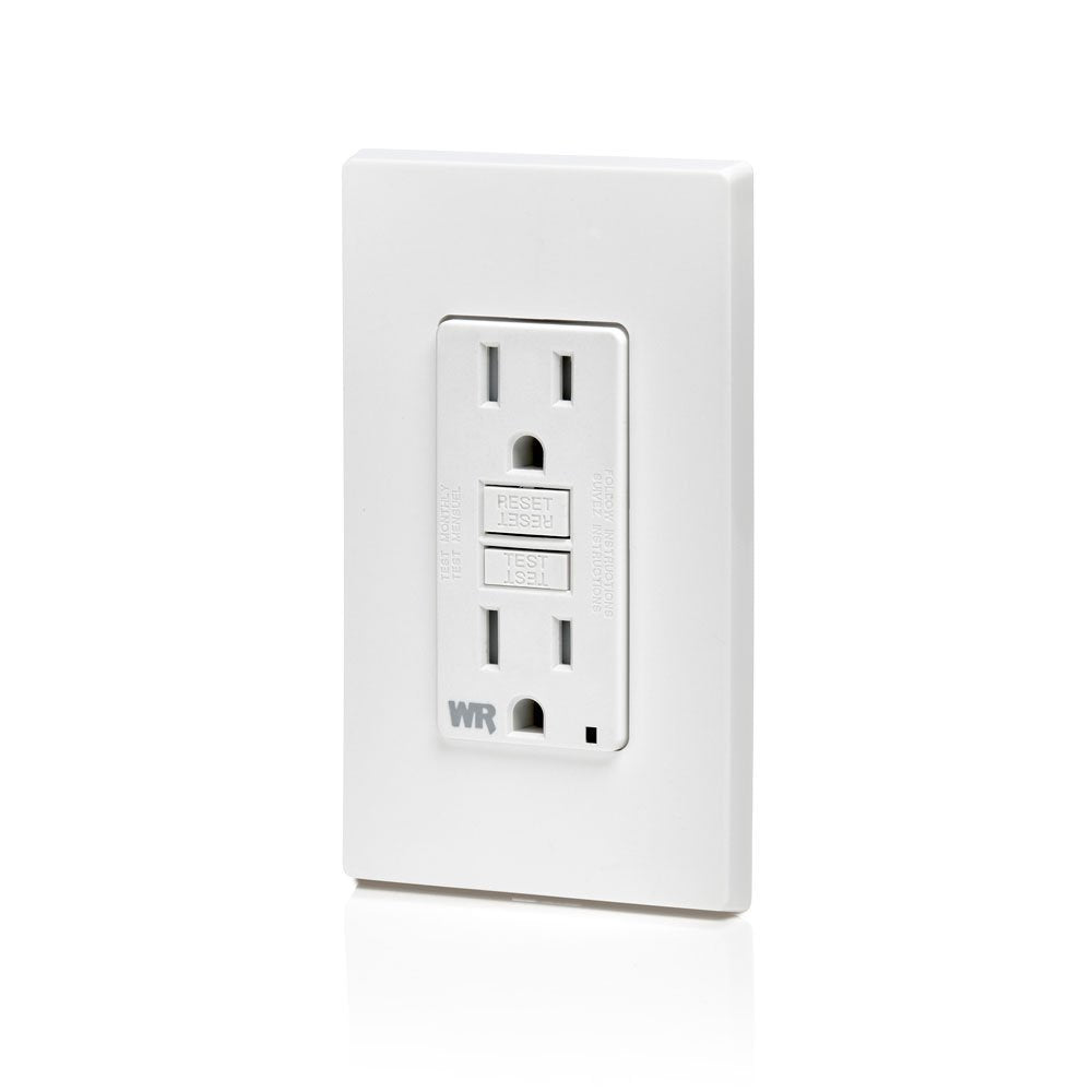 Leviton GFCI Weather-Resistant Receptacle, 15 Amp Tamper-Resistant, GFWT1-W, White