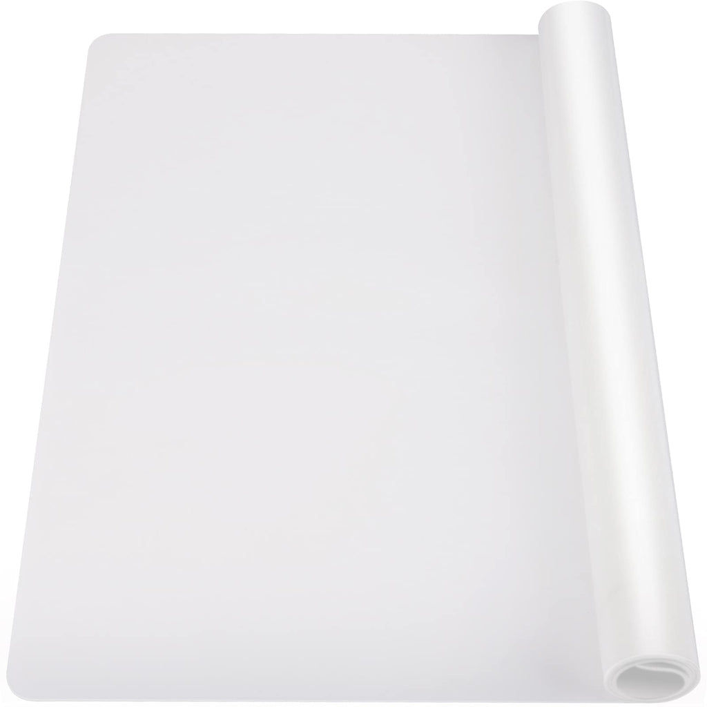 Ewen 31.6x23.5 Inches Silicone Mats for Kitchen Counter, 2MM Thick Extra Large Heat Resistant Bar Mats for Countertop Silicone Mat for Air Fryer, Crafts, Work, Glass Top Stove, Translucent