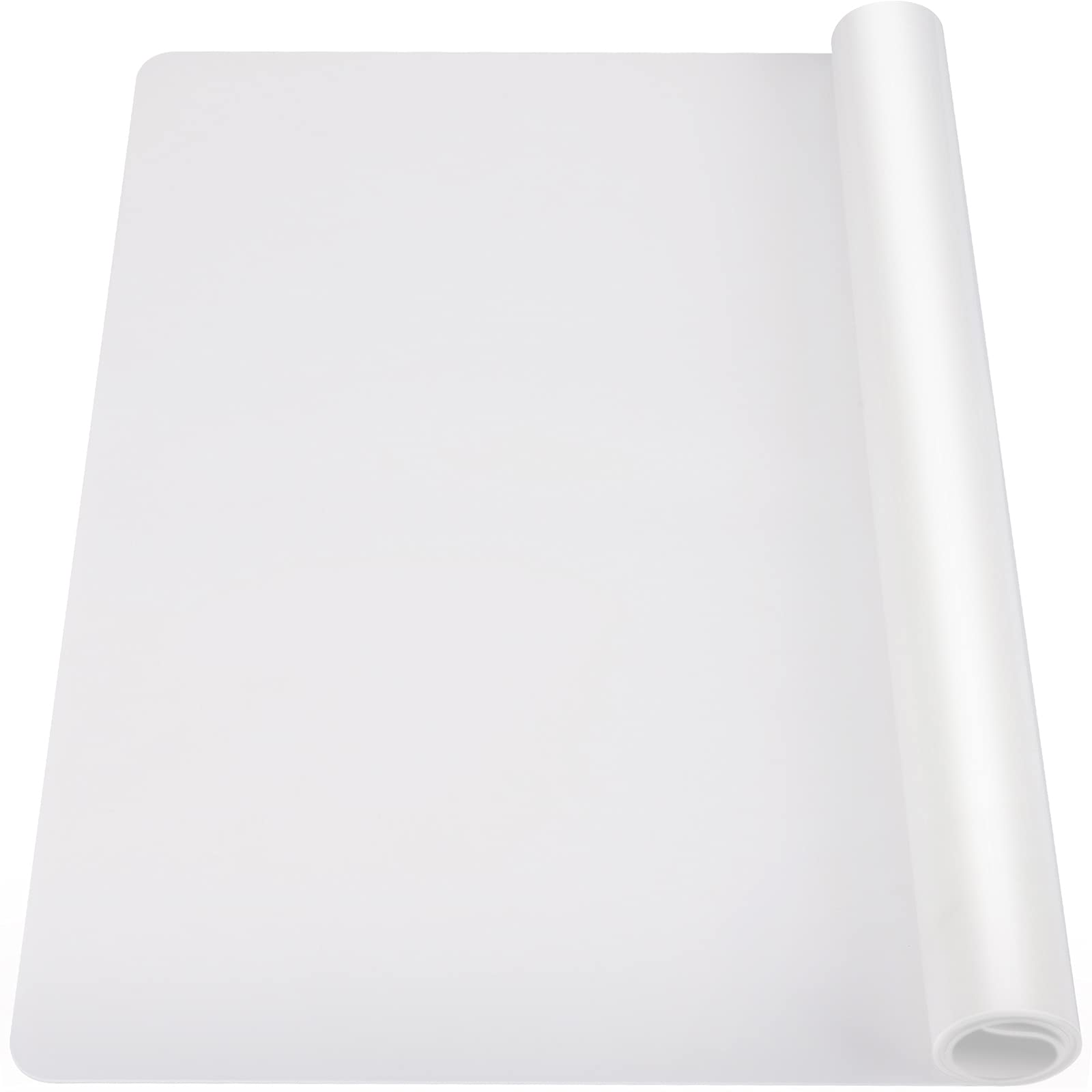 Ewen 31.6x23.5 Inches Silicone Mats for Kitchen Counter, 2MM Thick Extra Large Heat Resistant Bar Mats for Countertop Silicone Mat for Air Fryer, Crafts, Work, Glass Top Stove, Translucent