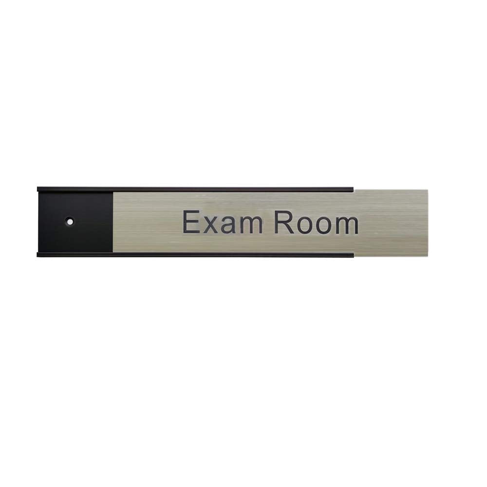Nameplate Holder Wall or Door 5Pack Black 2“ × 8”