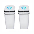 2Pack Bathroom Trash can,Smart Touchless Trash Can,Automatic Motion Sensor Compost Bin with Lid,2.4 Gallon Plastic PP Rubbish Can, Kitchen, Bathroom, Office, Bedroom Trash can (White+White)