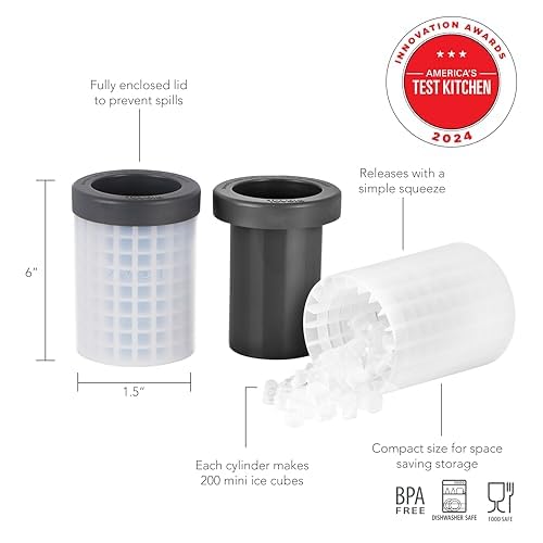 Tovolo Mini Ice Cylinder- Squeeze & Release- Set of 2, 1000422