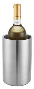 Wine Chiller Bucket Dual Wall Insulated Stainless Steel Wine/Champagne Cooler Bucket, Keeps Wine Cool