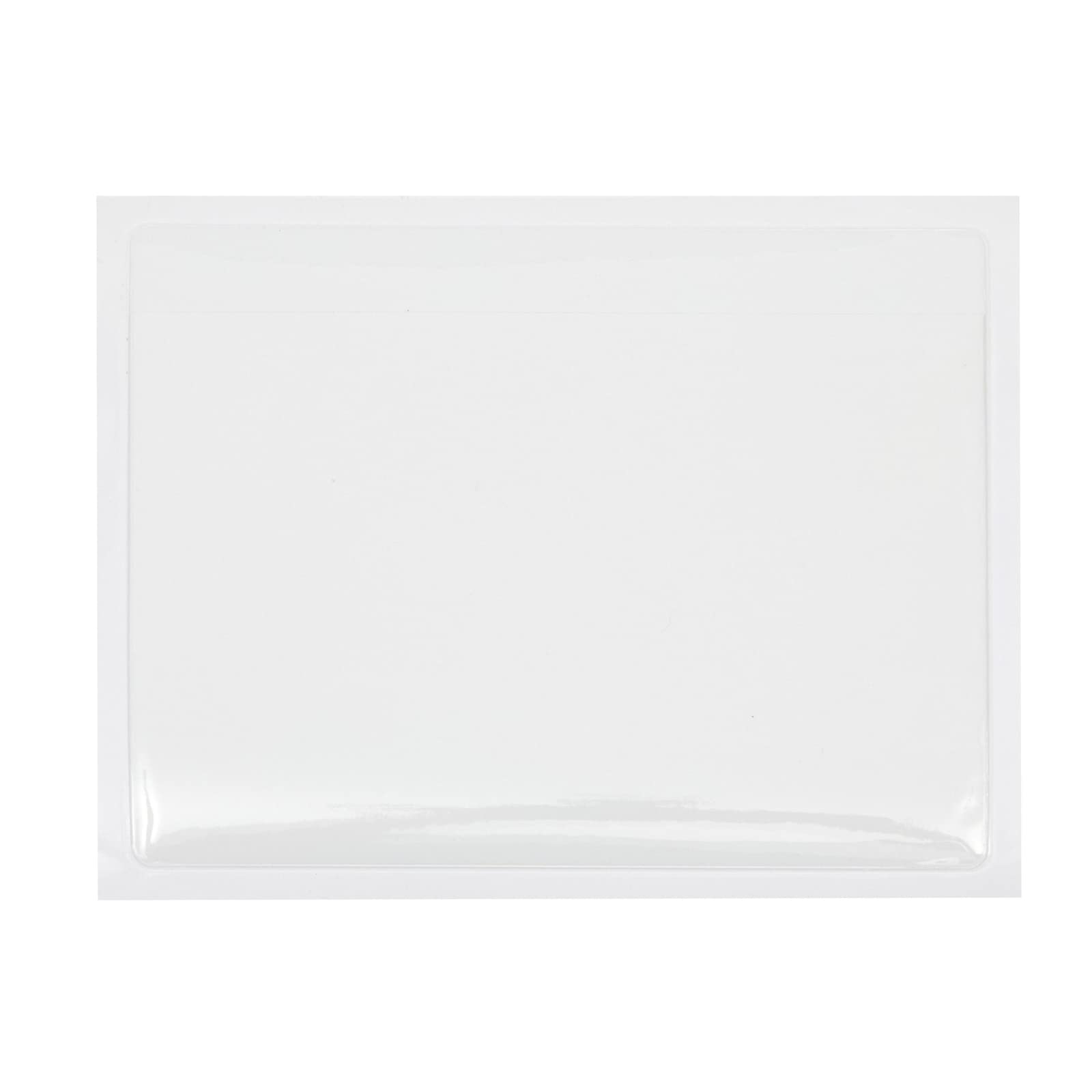 100 Pack Top Load 4x6 Photo Sleeves with Adhesive, Index Card Holder for Office Supplies, Clear Label Pockets for Small Business
