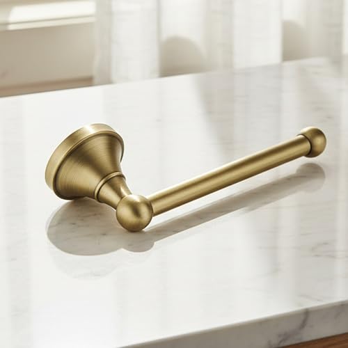 Flybath Toilet Paper Holder Without Cover Antique Brass Bathroom Tissue Roll Bar Wall Mounted, 20 cm / 7.87 inches, Brushed Bronze