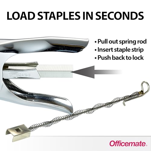 Officemate Classic Plier Stapler Bundle with 10,000 Staples, Metal, Silver (97768)