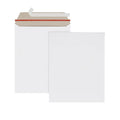 zmybcpack 100 Pack 7x9 inch Self Seal Rigid Mailer Stay Flat Cardboard Mailers, White Cardboard Shipping Envelopes White Photo Document Mailers for CD, Photos, Document