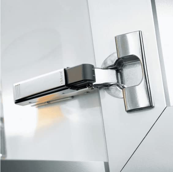 Blum 973A0500.01x5 973A Blumotion Straight Arm Full Overlay Hinge for Doors, Nickel Finish (Pack of 5)