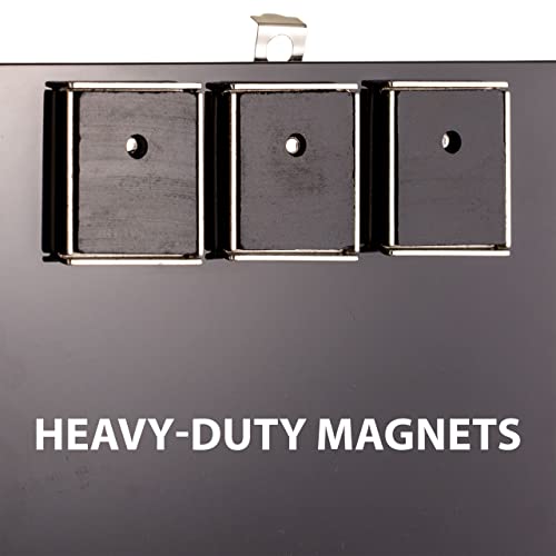 Officemate Magnetic Clipboard with Low Profile Clip, Black, Recycled Plastic (83215)