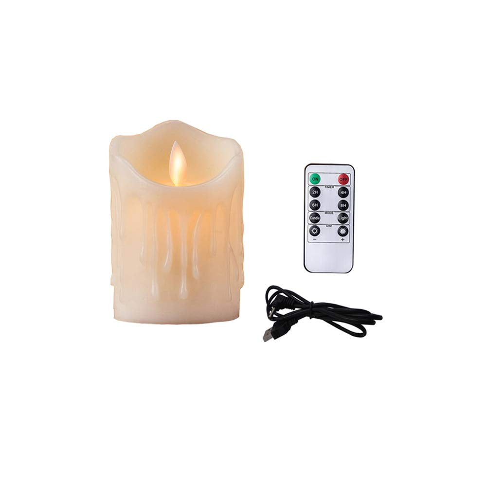 Bello Luna 3.9in Rechargeable Candle with Remote Control for Party Christmas