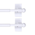 H.VERSAILTEX Widely-Used Adjustable Appliance Magnetic Curtain Rods Suitable for Any Metal Doors and Windows, 16 to 28 Inch, White, 1/2 Inch Diameter, 2 Packs