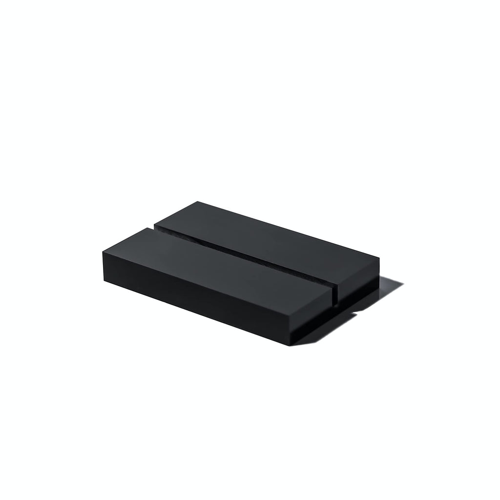 UNIQOOO 3" Black Acrylic Stand | 10 Pack 3mm Slot Wedding Sign Holders, Perfect for Wedding, Table Number, Exhibition, Office, Restaurant, Business