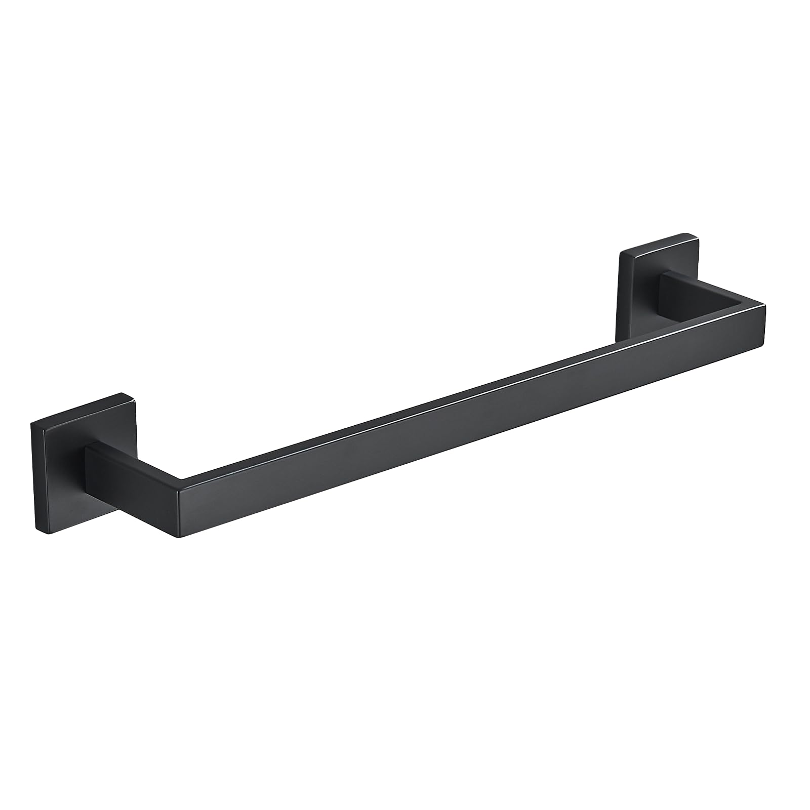 16" Single Towel Bar Wall Mounted Stainless Steel Towel Holder for Bathroom or Kitchen Matte Black Towel Rack(40CM)