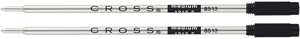 Cross Refills for Ballpoint Pens, Medium, Black Ink, 2/Pack (85132) (New Version)