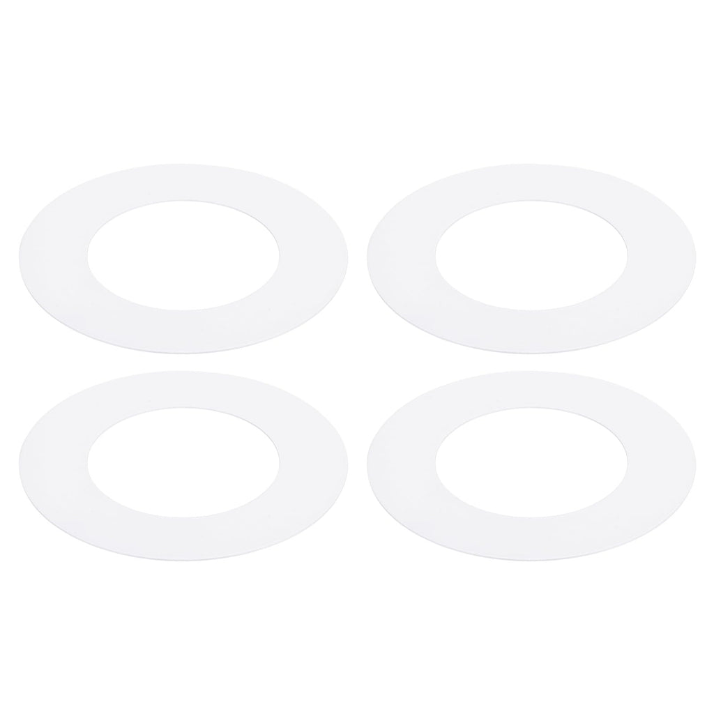 Awclub White Goof Trim Ring for 4 Inch Recessed Cans Downlights for Ceiling Light Fixtures, 4 Pack 4.3-Inch Inner Diameter, 6.7-Inch Outer Diameter, Steel Construction