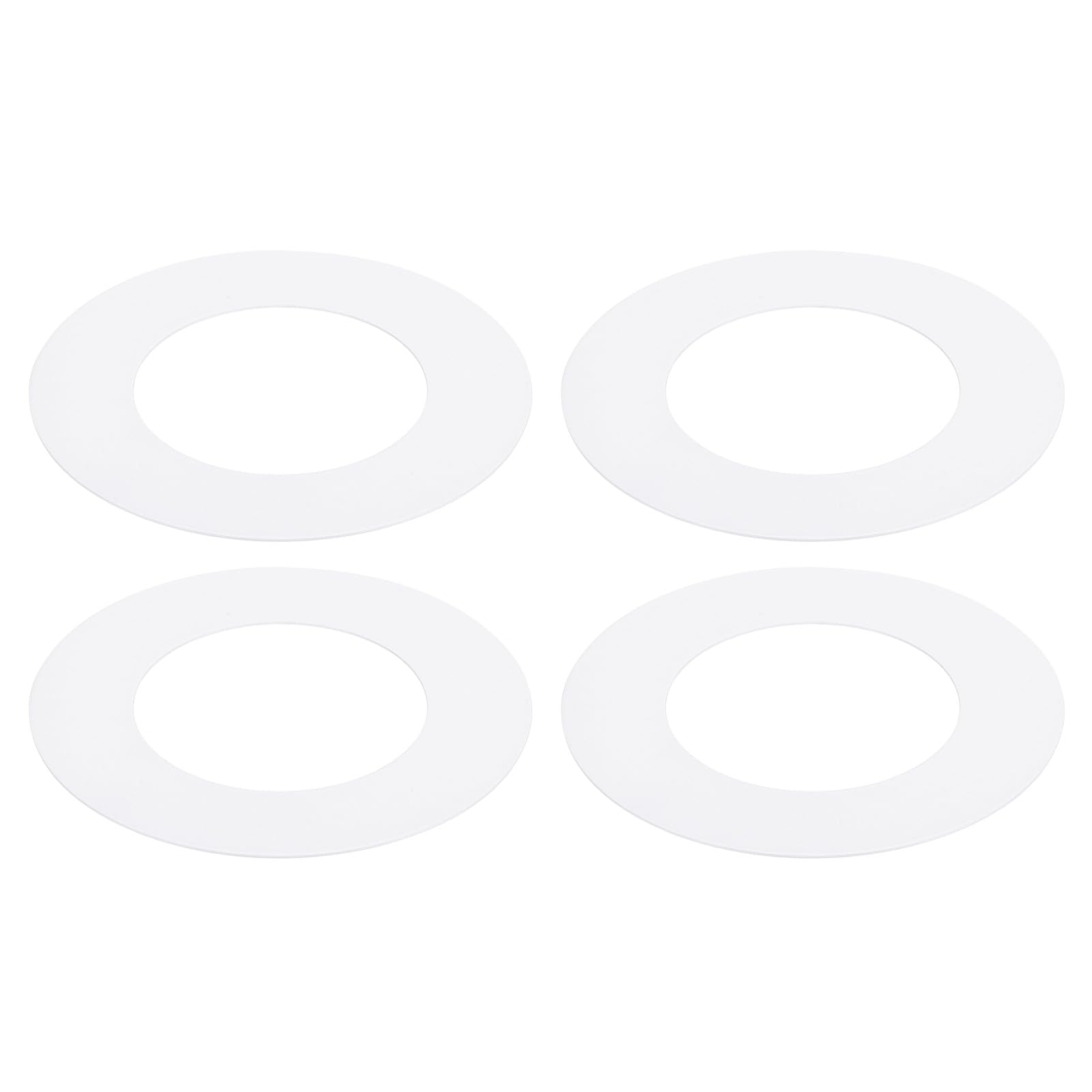 Awclub White Goof Trim Ring for 4 Inch Recessed Cans Downlights for Ceiling Light Fixtures, 4 Pack 4.3-Inch Inner Diameter, 6.7-Inch Outer Diameter, Steel Construction