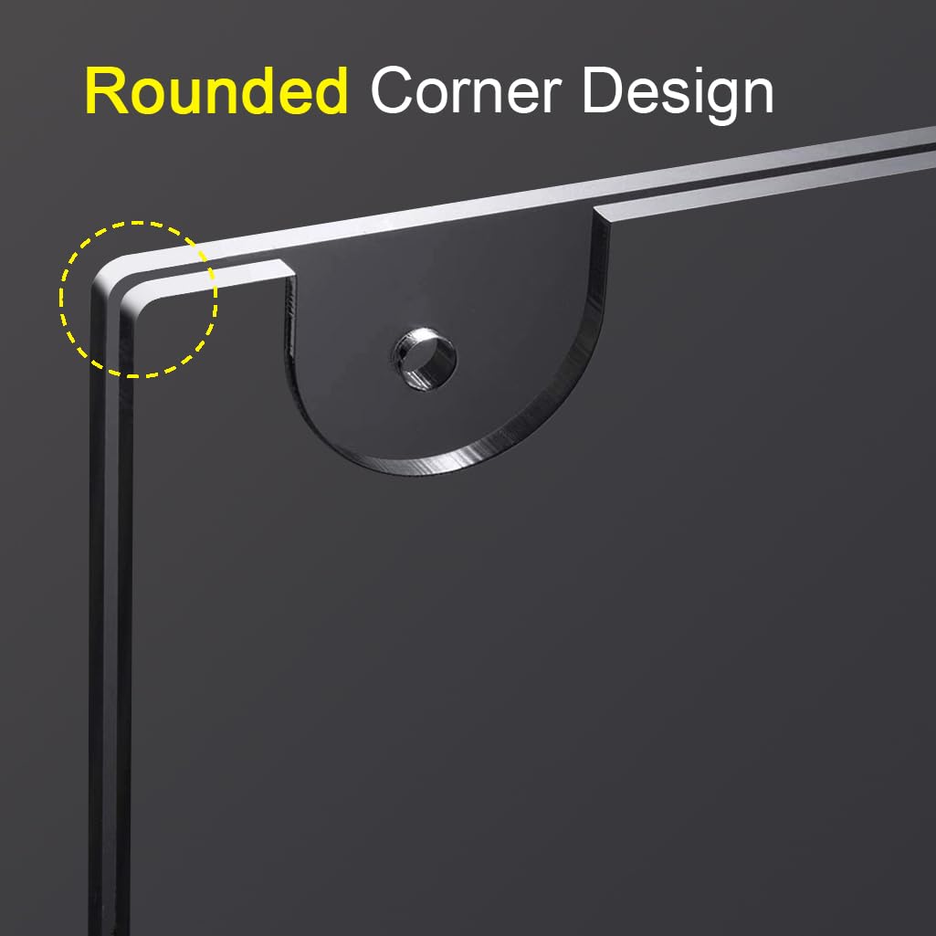 BlueValley Clear Acrylic Sign Holder 8.5x11 - Wall Mount Plexiglass Ad Poster Picture Frame with Sticker & Screw, Vertical Plastic Menu Sign Holders for Window Wall Display Brochure Flyer Document Certificate - 3 Pack