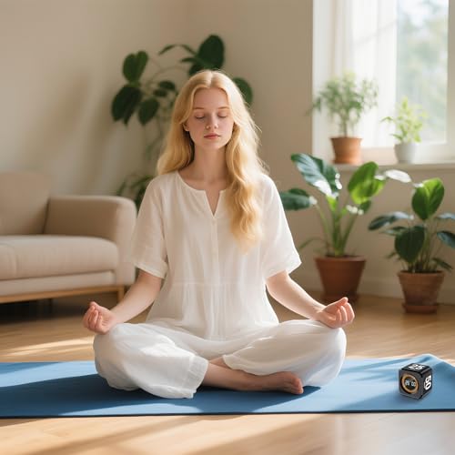 EooCoo Visual Pomodoro Timer, Office Accessories Gravity Productivity Timer, ADHD Tool, 4 Preset Time (5/10/25/50 min), Rechargeable with Visual Display & Countdown/Up Ring, Kitchen Desk Task Manager