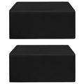 2 Pack Black Tablecloth Fitted Table Clothes for 6 Foot Rectangle Tables - Water Resistant Washable Fabric Polyester Rectangle Table Cover for Wedding Uses（72L x 30W x 30H Inches, Black）