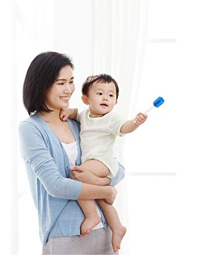 Wellgler's Disposable oral swabs,mouth swabs sponge Dental Swabs Unthreated （100pcs Blue)