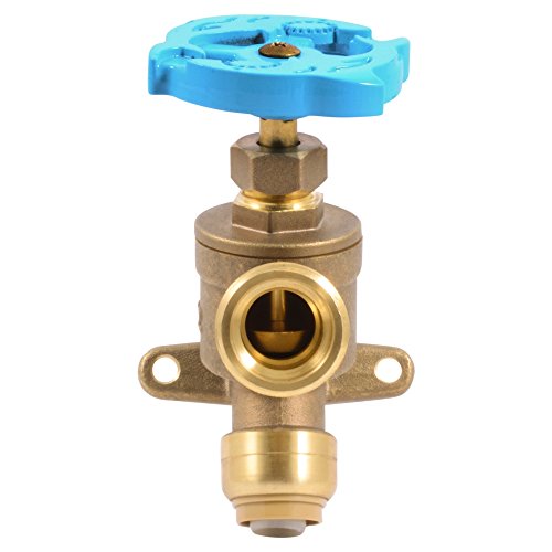 SharkBite 1/2 Inch x 3/4 Inch MHT Garden Valve, Multi Turn, Push to Connect Brass Plumbing Fitting, PEX Pipe, Copper, CPVC, PE-RT, HDPE, 24622LF