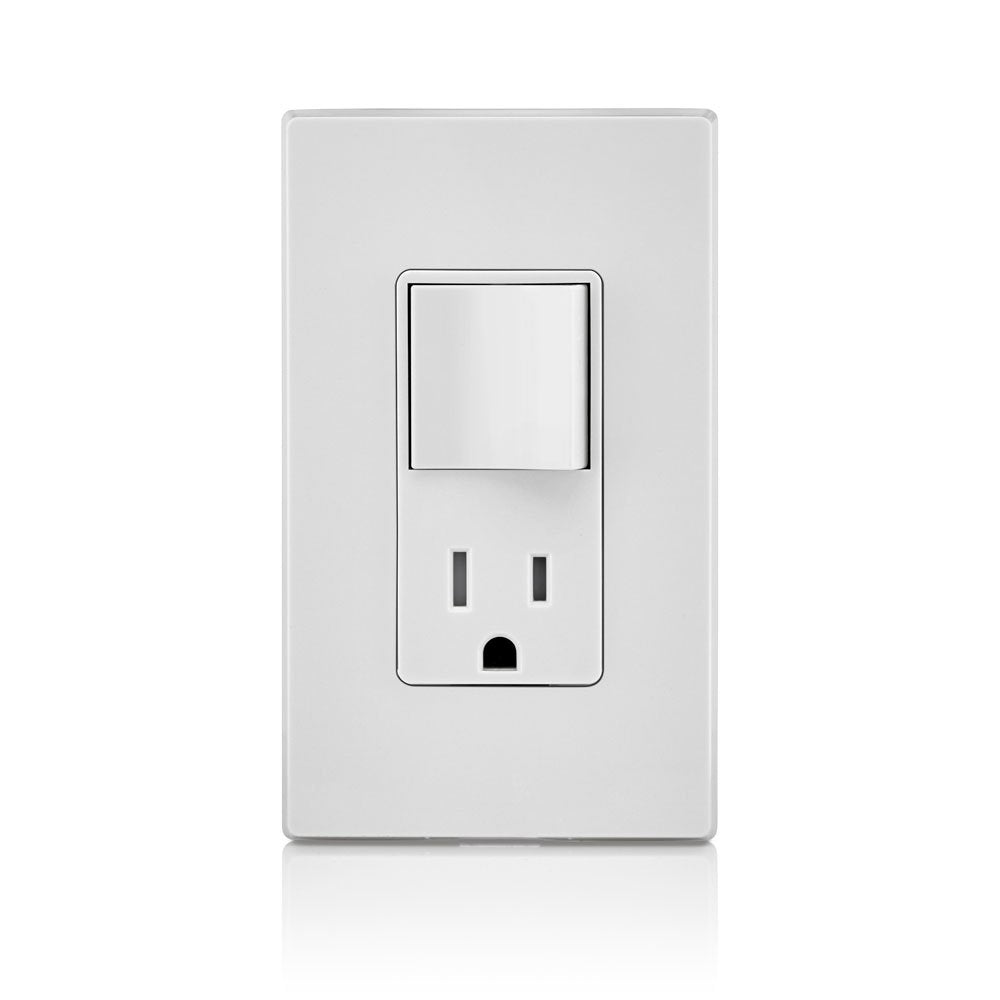 Leviton Decora Switch and Receptacle Combination, Tamper-Resistant, Commercial Grade, T5625-W, White
