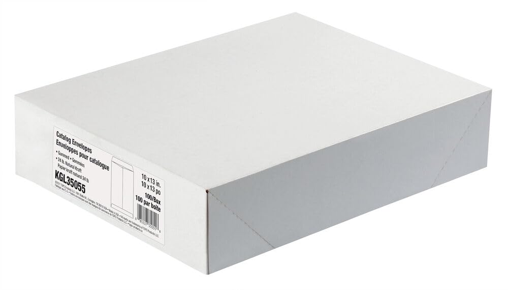 Quality Park Envelopes, 10" x 13" Kraft Catalog, Heavyweight Paper for Mailing Documents and Letters, Secure Fit Design, Durable Construction, Ideal for Office and Home Use, 100-Pack