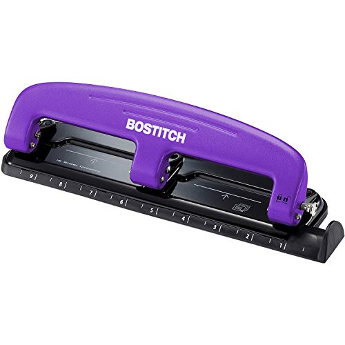 PaperPro inPRESS 12 Reduced Effort 3-Hole Punch, 12 Sheets, Purple (2105)
