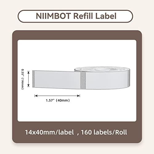 NIIMBOT Refill Labels Compatible with D11/D110/D101/H1S Label Maker, Waterproof, Oil-Proof Travel Bottles Labels for Storage Bins, Jar, Cosmetic Container, JADENS D110&D11