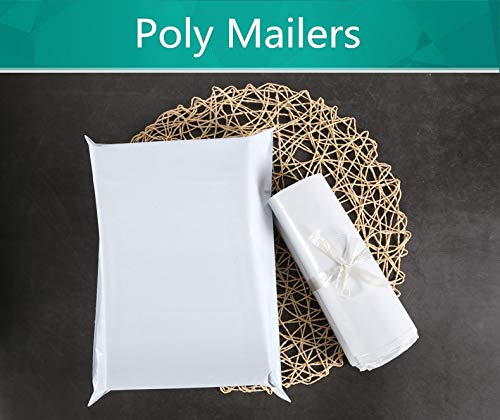 RyhamPaper Poly Mailers, 10" x 13" Envelopes Shipping Bags Self Sealing, 100 Bags(White)