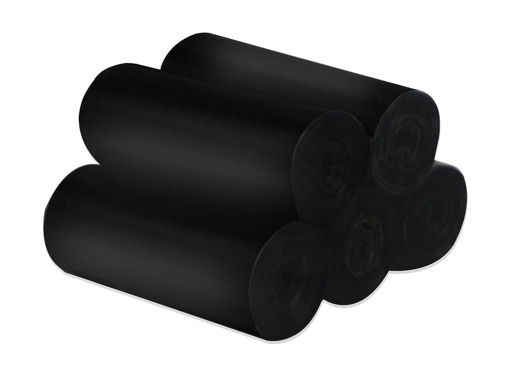 Feisco 2 Gallon Strong Black Trash bag Garbage Bag Bin Liner,150 Counts for Home,Office,Car