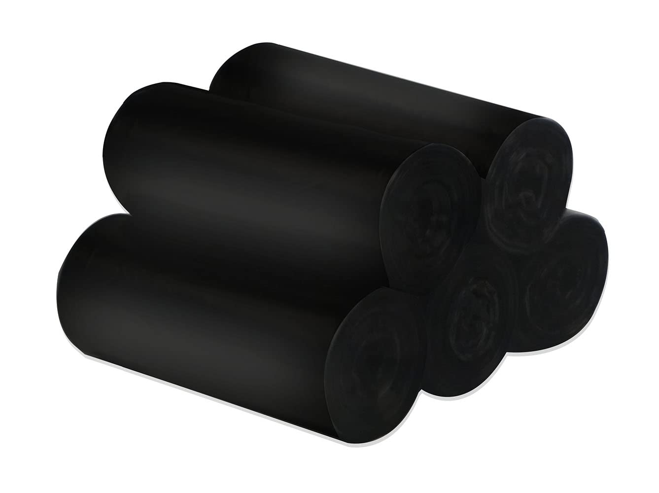 Feisco 2 Gallon Strong Black Trash bag Garbage Bag Bin Liner,150 Counts for Home,Office,Car