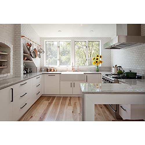 Gobrico 15 Pack Square Corner Bar Kitchen Cabinet Door Handles, Matte Black Stainless Steel Drawer Pulls for Bathroom and Bedroom, Cupboard Handles Hole Centers 90mm