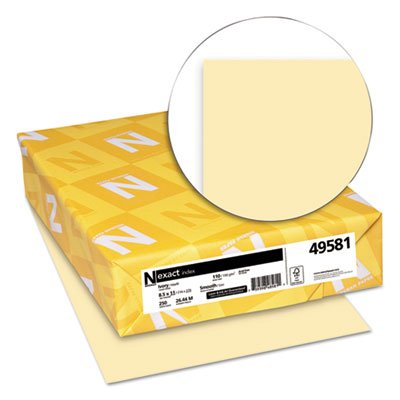 Neenah Exact Index Cardstock, 110 lb, 8.5 x 11 Inches, 250 Sheets, Ivory