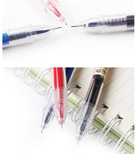 Gel Ink Pen Extra fine point pens Ballpoint pen Liquid Ink Rollerball Pens 0.35mm Premium Quick Drying Pen for Japanese Office School Stationery Supply 12 Packs (4 Black 4 Blue 4 Red)