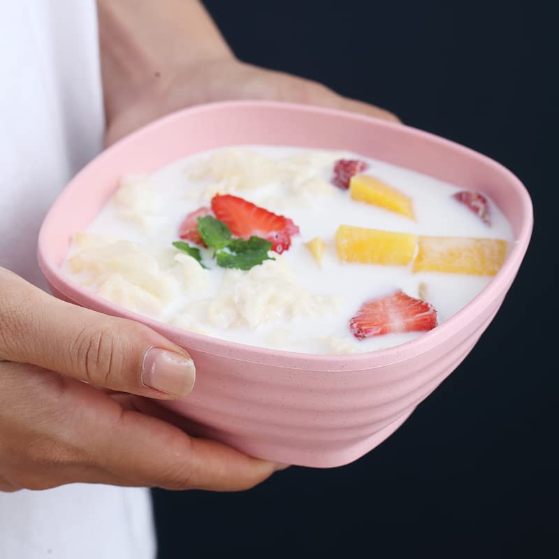 SOUJOY 20 Pack Unbreakable Cereal Bowls, 20 Oz Wheat Straw Bowls, Reusable Soup Bowls for Snacks, Rice, Condiments, Side Dishes, Ice Cream, Microwave and Dishwasher Safe