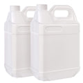 BPFY 2 Pack 1 Gallon Clear Plastic Jugs with Lids, Water Jug Storage Containers with Ergonomic Handle, HDPE Containers for Water, Sauces, Beverage, Soaps, Liquids