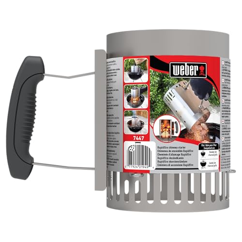 Weber Compact Rapidfire Chimney Starter, for Charcoal briquettes (7447)