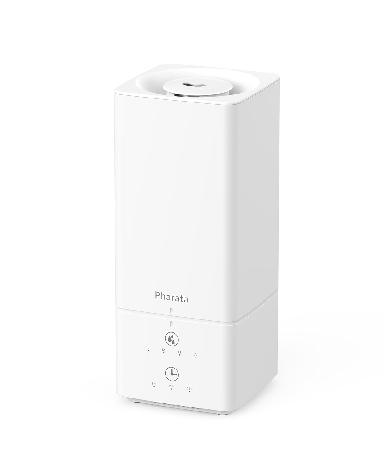 Pharata Humidifiers for Bedroom Home Baby, 2L Top Fill Cool Mist Air Humidifier with 7 Color Atmosphere Light, Small Ultrasonic Quiet Humidifier for Nursery & Plants, (White)