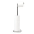 TocTen Toilet Paper Holder Stand, Free Standing Toilet Paper Holder with Reserve, Stainless Steel Weighted Base Toilet Tissue Paper Roll Storage Holder for 5 Rolls of Toilet Tissue(Brushed Nickel)