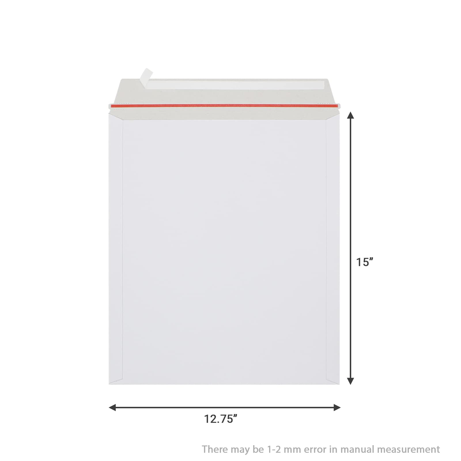 zmybcpack 25 Pack 12.75x15 inch Rigid Mailer Self Seal Photo Document Mailers Stay Flat White Cardboard Envelopes White Photography Mailers for CD, Photos, Document