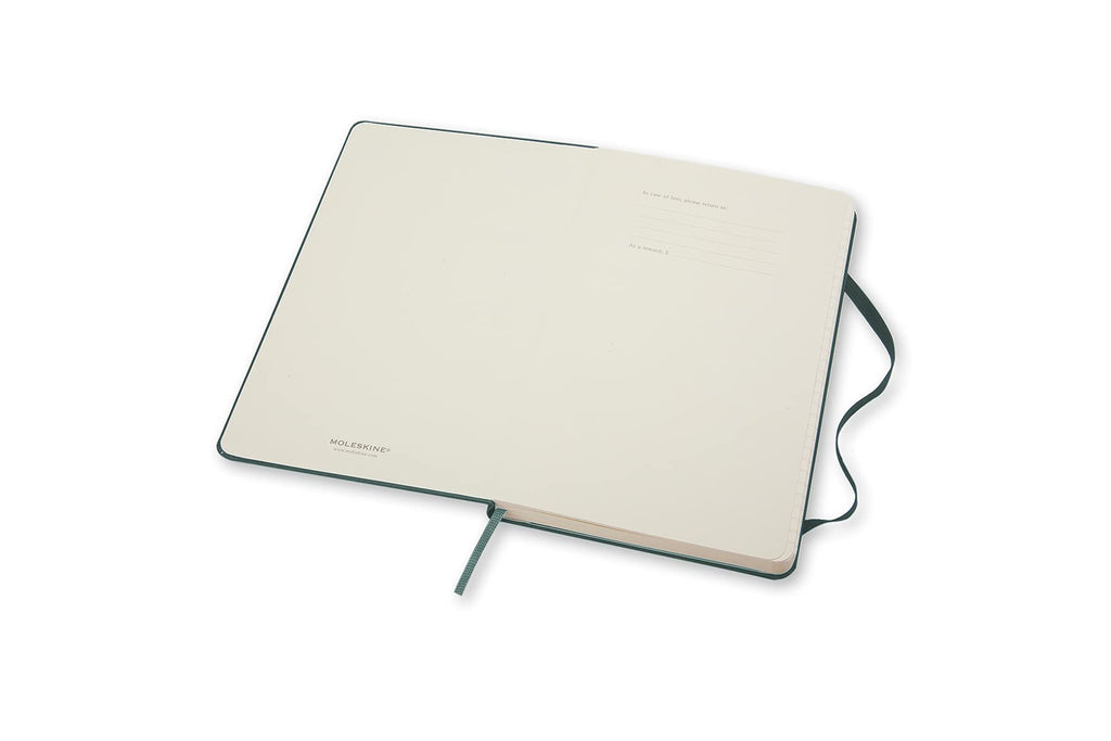 Moleskine Classic Notebook, Hard Cover, Large (5" x 8.25") Ruled/Lined, Forest Green, 240 Pages
