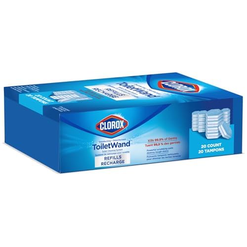 Clorox Disinfecting ToiletWand, Toilet Cleaning System, 20 Count Refills