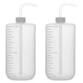 stonylab Chemical Wash Bottle, 2-Pack Plastic Safety Lab Squeeze Wash Bottle, LDPE with Narrow Mouth, 1000 ml (2 Pack)