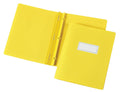Oxford Duotang Panel & Border Report Cover, Letter Size, Vibrant Yellow, 100-Sheet Capacity, 25-Pack, Metal Fasteners, Adhesive Labels, Leatherette Finish for School or Office Use