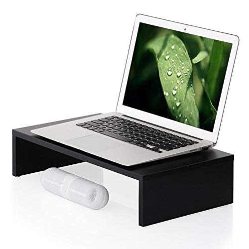 Duramex (TM) Computer Monitor Stand TV Shelf Risers 16 inch Monitor Stand Save Space Black (1 Tier)