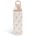 Bow Insulated Stainless Steel Water Bottle with Straw for Sports and Travel, 32oz, Gifts for Women Girls Friends Teens Birthday Christmas (Brown)