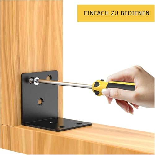 12Packs 2in Black L Corner Brackets for Wood, 2 X 2 Inch Heavy Duty Coner Bracket Brace Joint Right Angle Bracket 90 Degree Corner Fastener